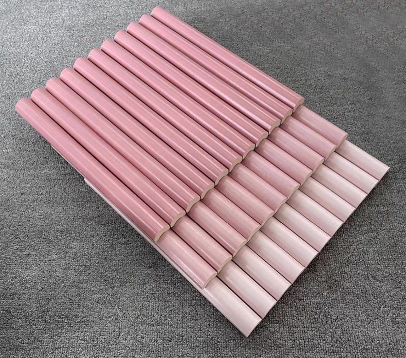 โมเสค TIMELESS TILES รุ่น LONN 29X30 ซม. สีชมพู BOLD PINK โมเสกแท่งทรงโค้งครึ่งวงกลม_4